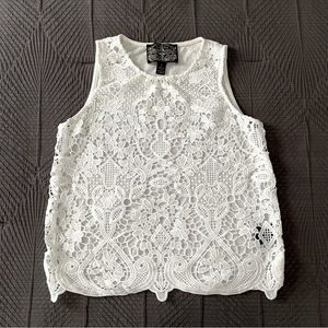 Anthropologie - James Coviello- White Lace Tank Top - XS